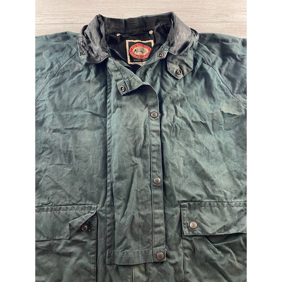 Australian Outback Collection Men Black OilSkin Drover Duster Jacket Long Coat - Picture 3 of 9